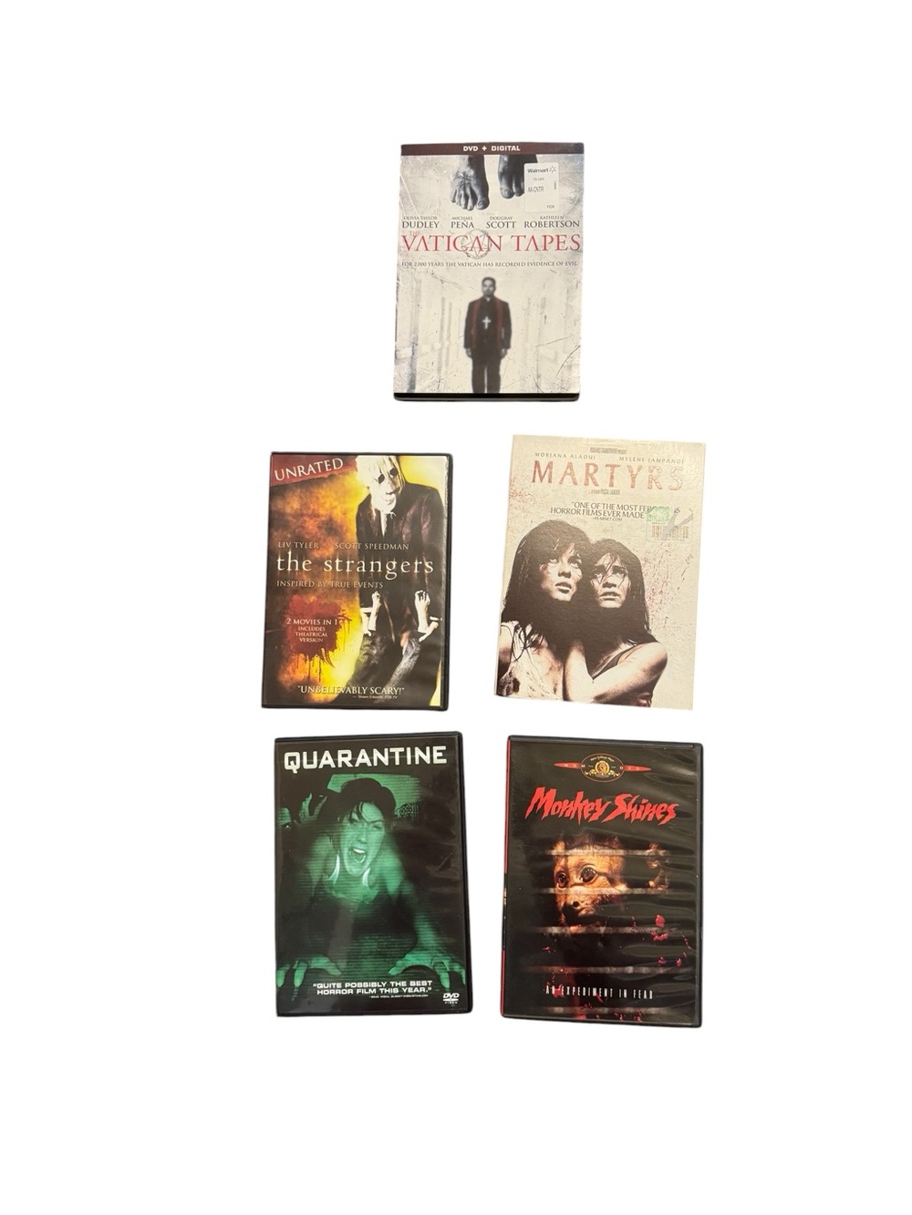Lot of 5 Horror DVD's